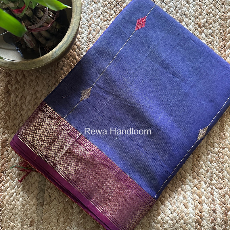 Maheshwari Purple Shaded Butti Saree SBBS038