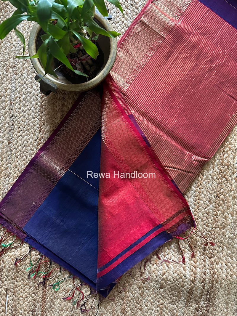 Maheshwari Purple Shaded Butti Saree SBBS038