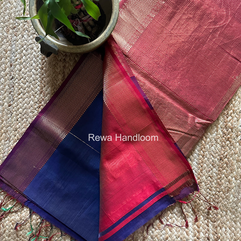 Maheshwari Purple Shaded Butti Saree SBBS038