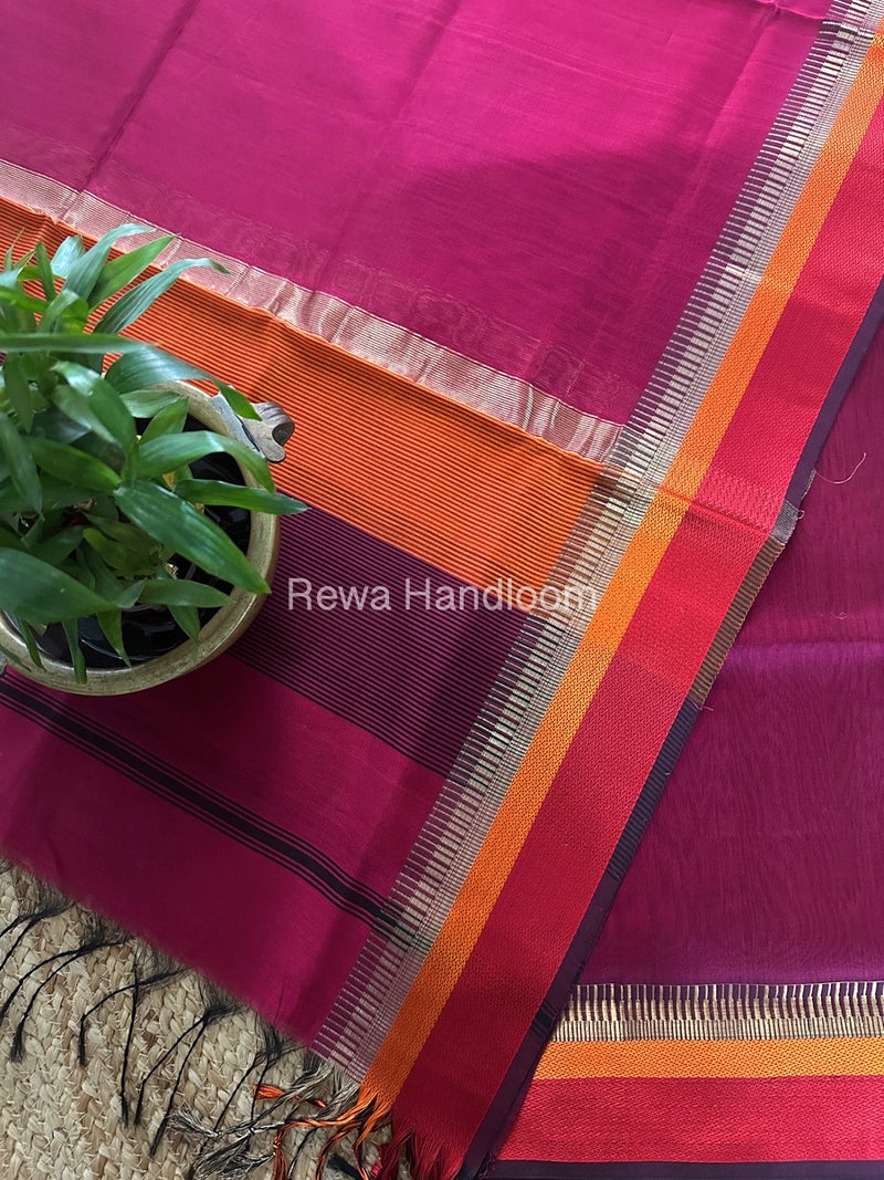 Maheshwari Pink Multicolour Dress Material RTP063