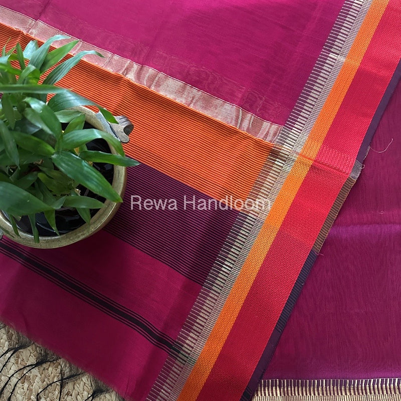 Maheshwari Pink Multicolour Dress Material RTP063