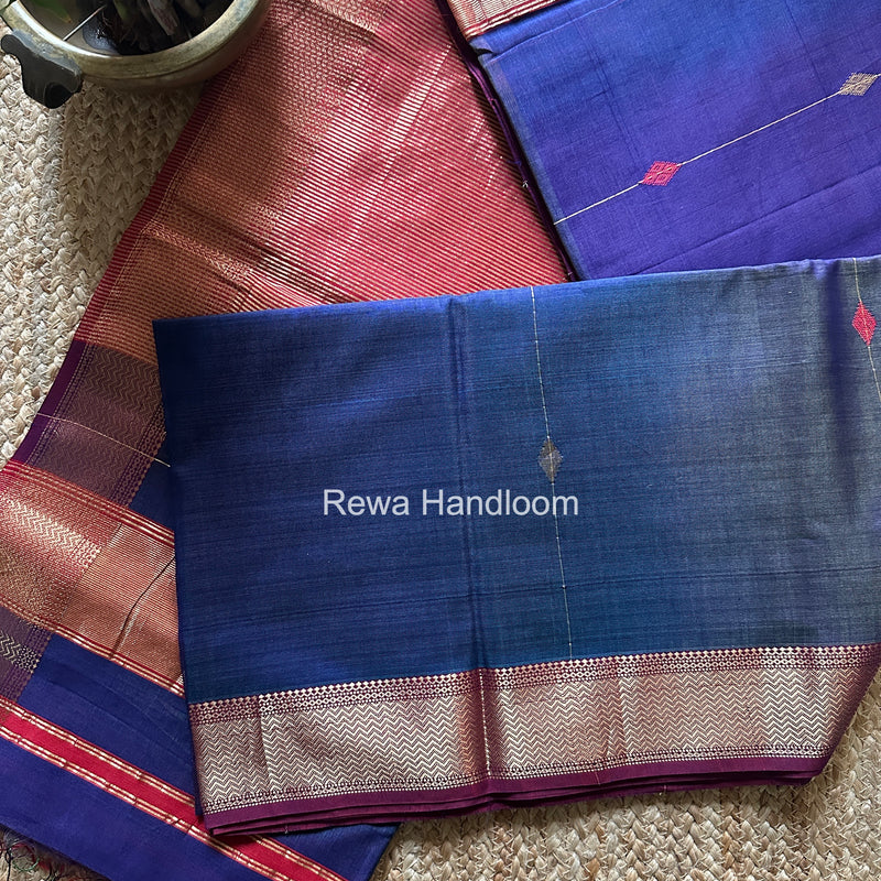 Maheshwari Purple Shaded Butti Saree SBBS038