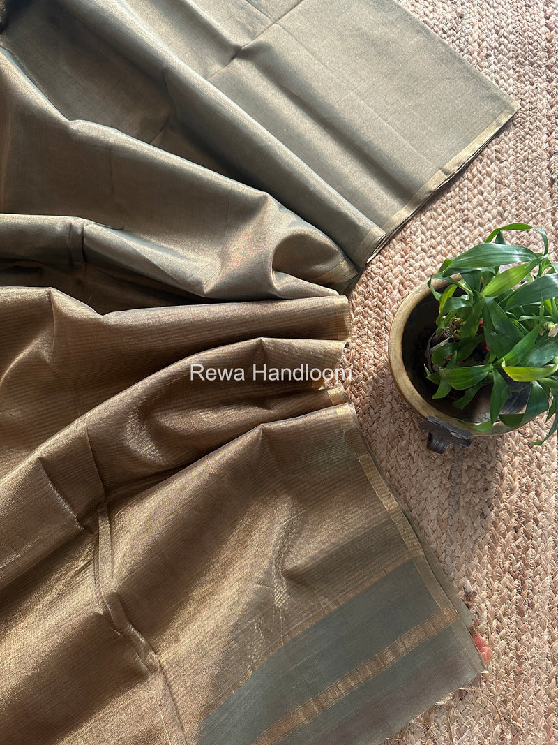 Maheshwari Mint Green Tissue Saree TS043