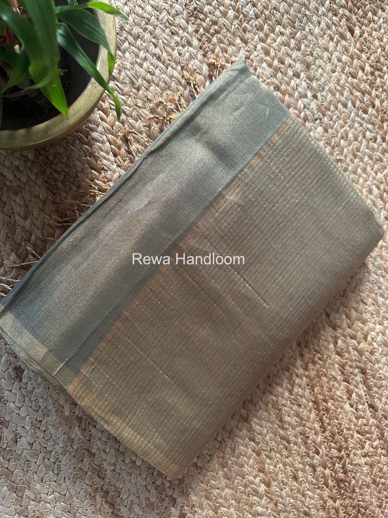Maheshwari Mint Green Tissue Saree TS043