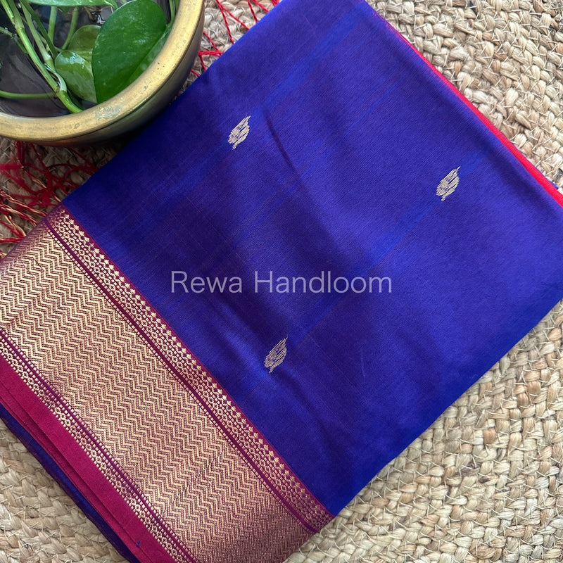  Butta Pallu Zari Border Saree ~ Maheshwari Saree