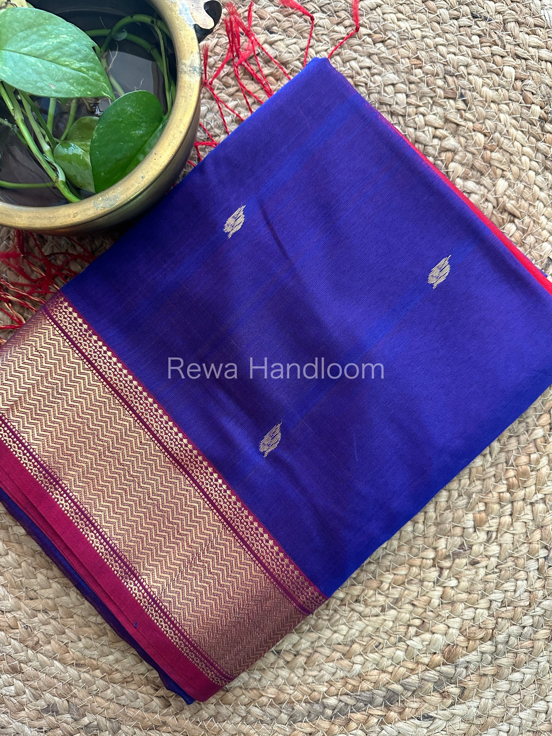  Butta Pallu Zari Border Saree ~ Maheshwari Saree