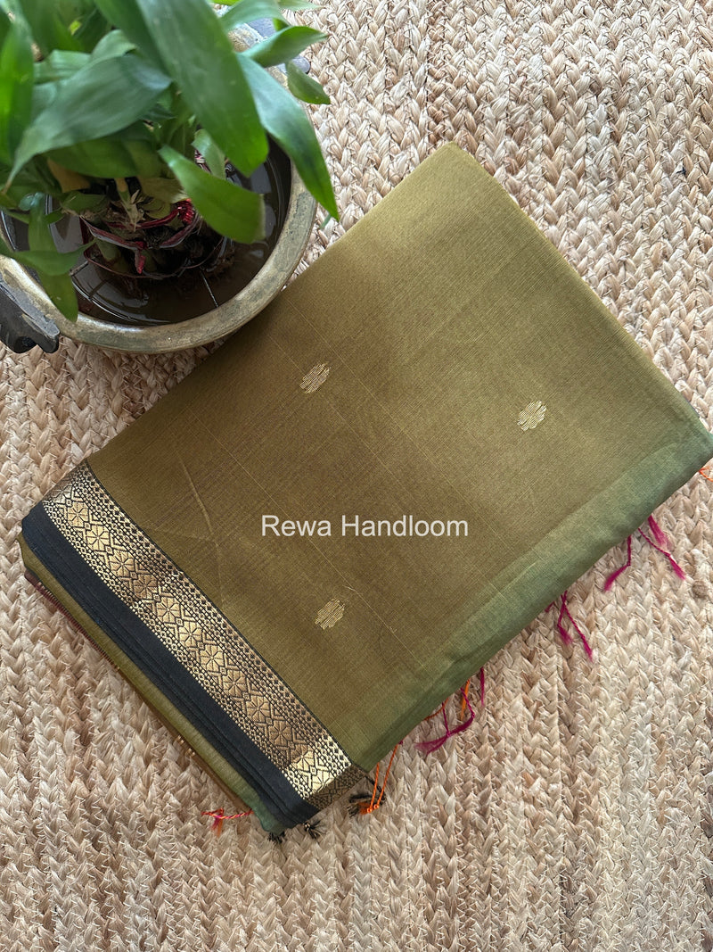 Maheshwari Mehendi Green Aami Butti Saree SBT00104
