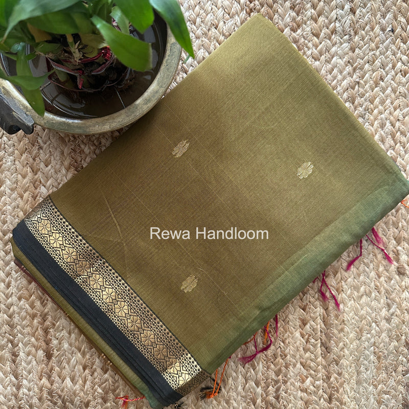 Maheshwari Mehendi Green Aami Butti Saree SBT00104