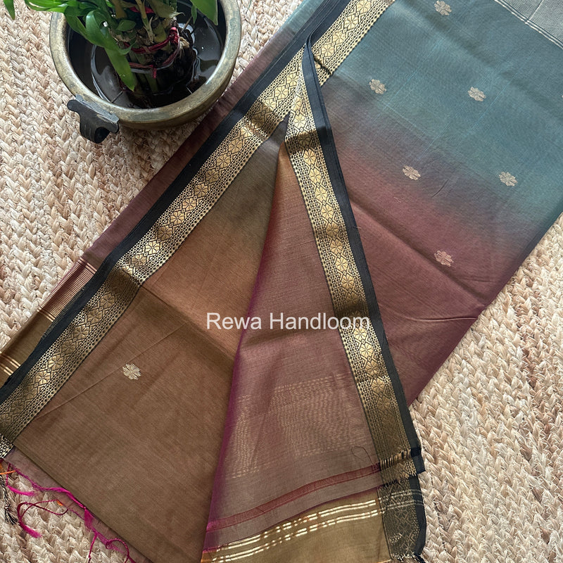 Maheshwari Mehendi Green Aami Butti Saree SBT00104