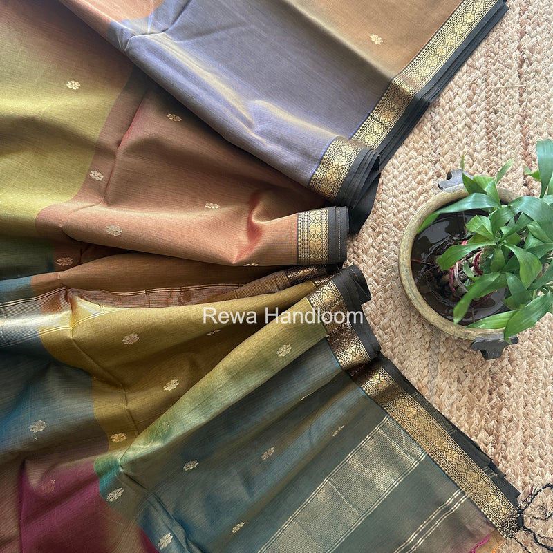 Maheshwari Mehendi Green Aami Butti Saree SBT00104
