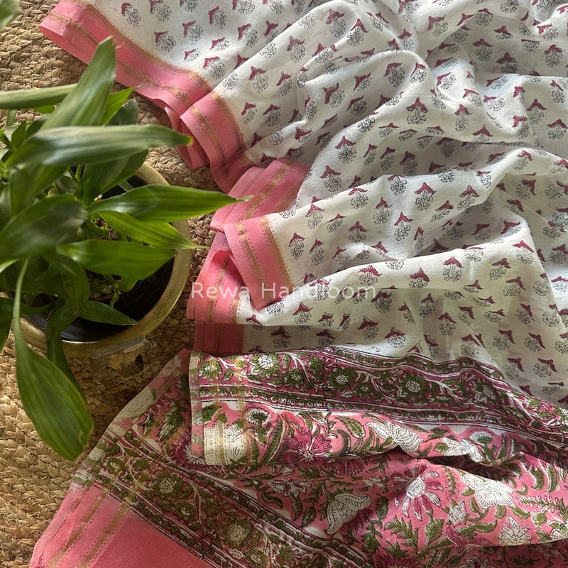 Maheshwari Hand Block Printed Dupatta