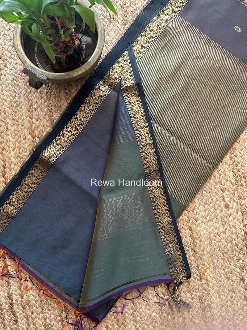 Maheshwari Gray Aami Butti Saree SBT00106