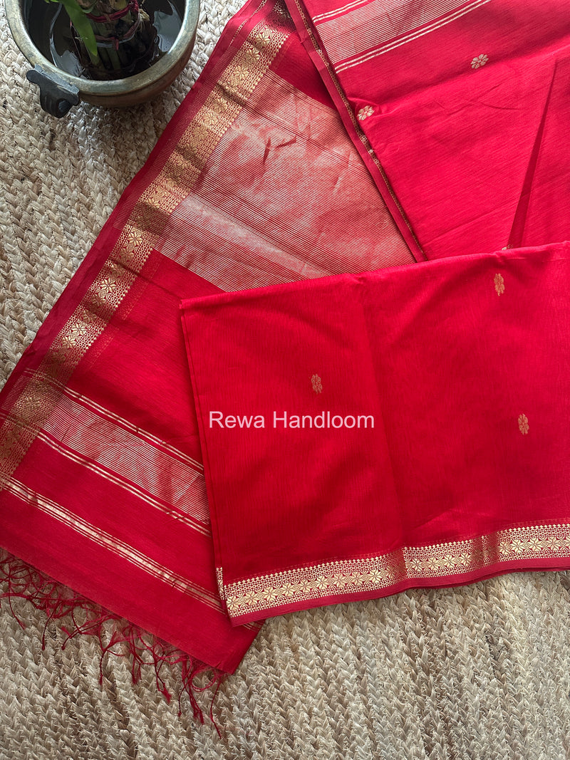 Maheshwari Red Aami Butti Saree SBT00105