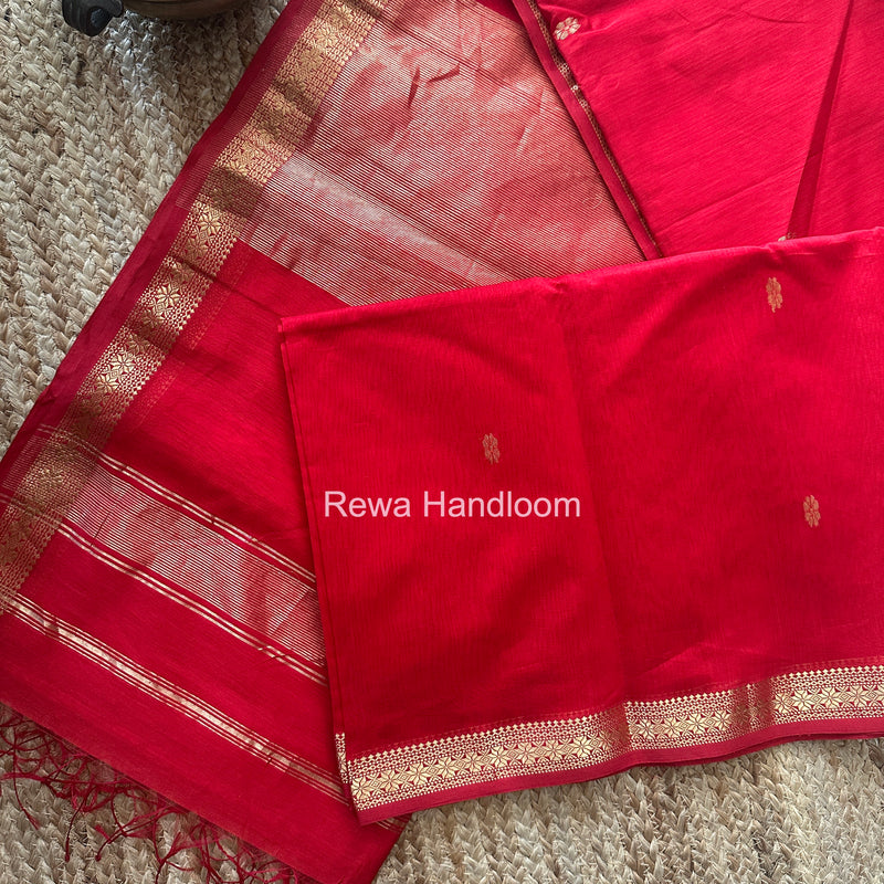 Maheshwari Red Aami Butti Saree SBT00105