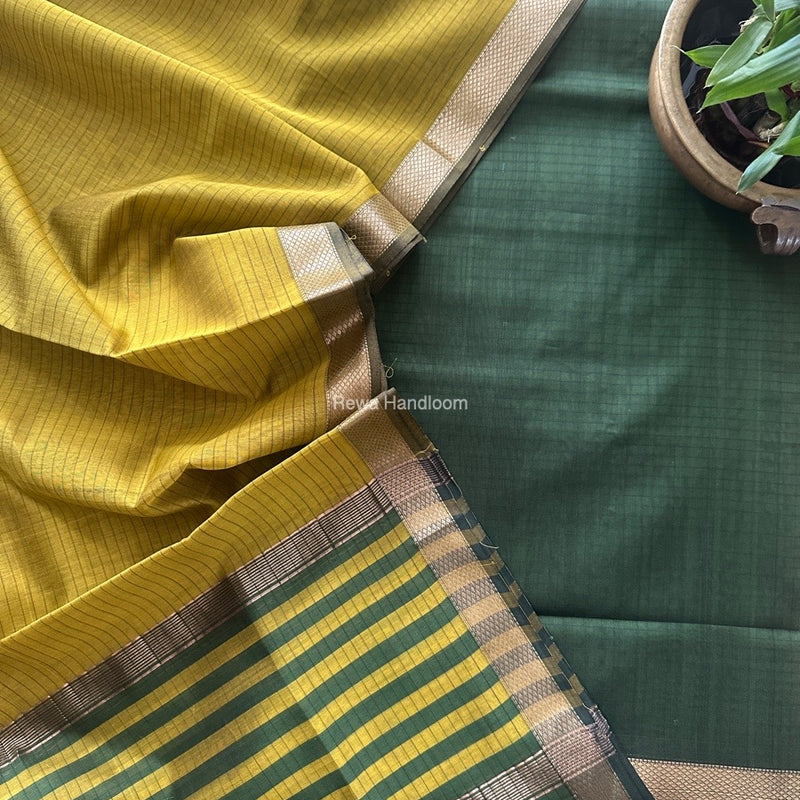 Maheshwari Zari Border Dress Material