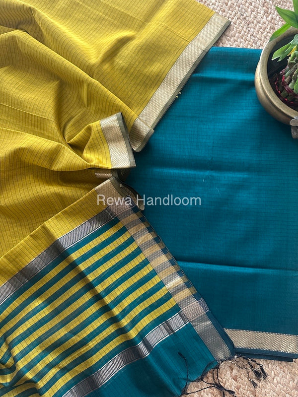 Maheshwari Zari Border Dress Material