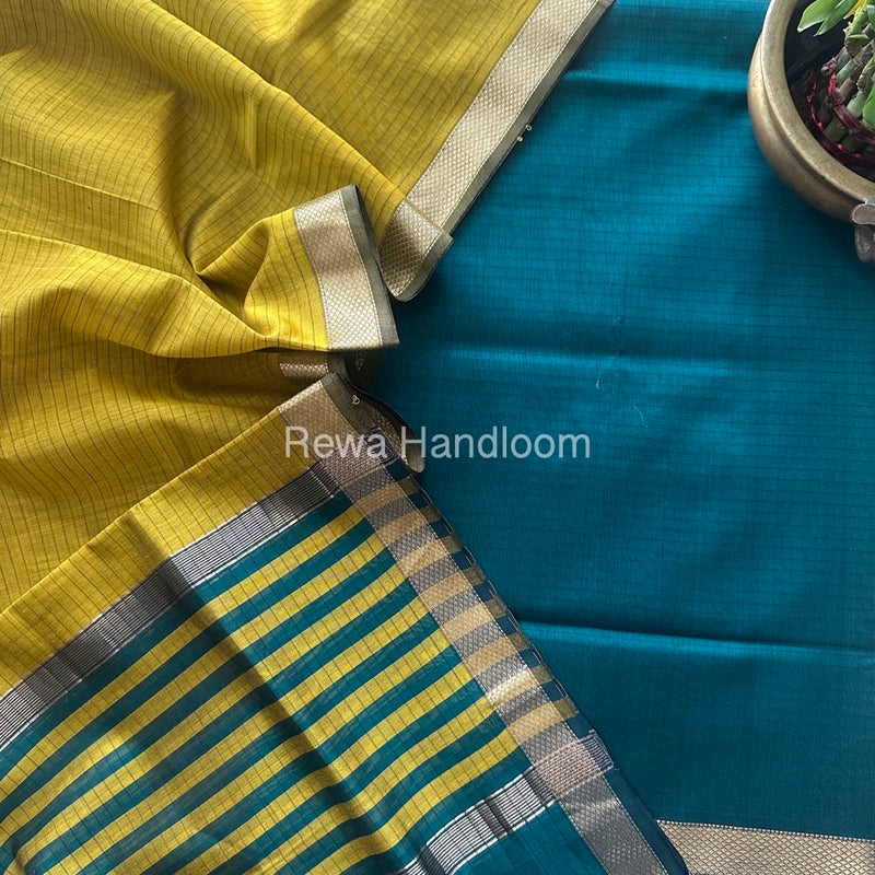 Maheshwari Zari Border Dress Material