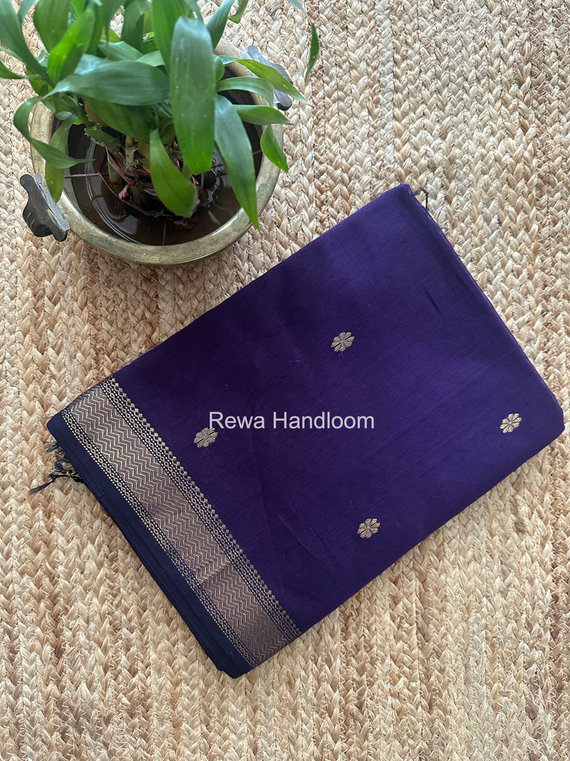 Maheshwari Dark Purple Aami Butti Saree SBT00103