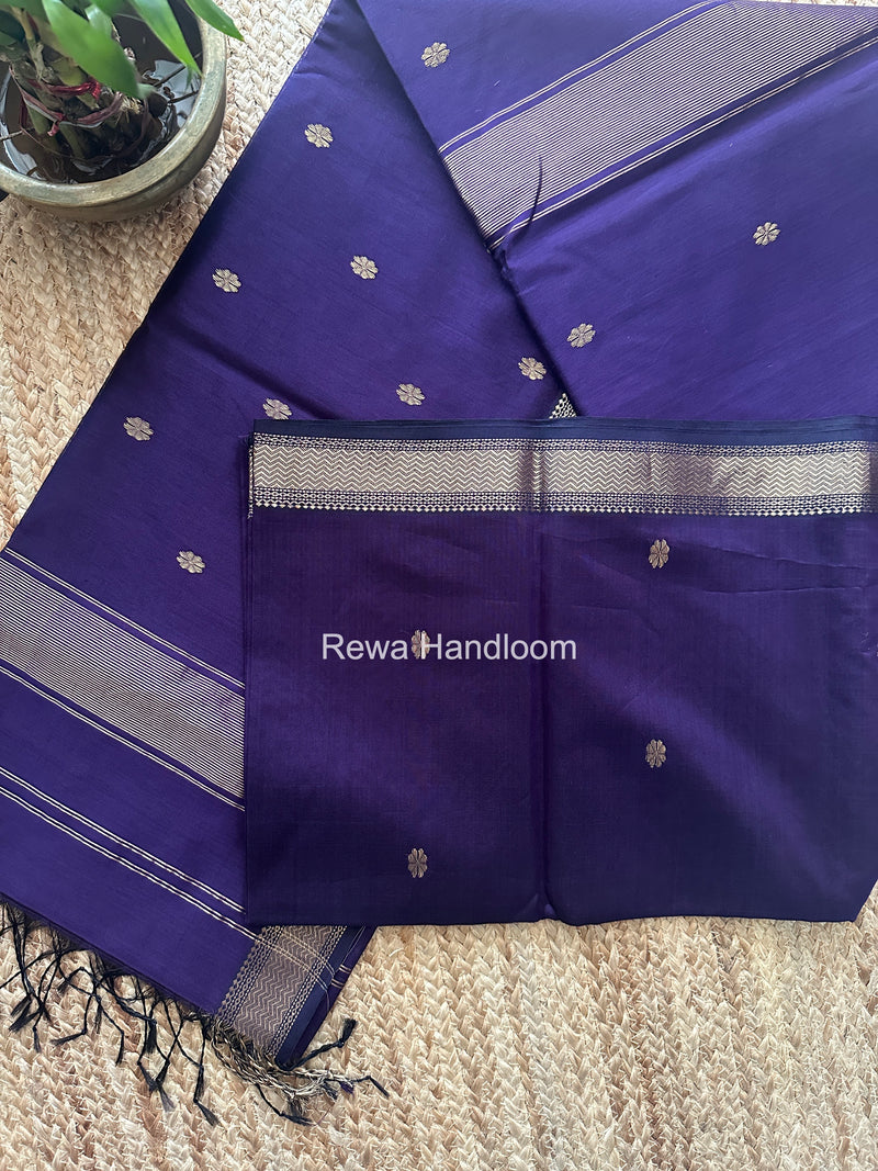 Maheshwari Dark Purple Aami Butti Saree SBT00103