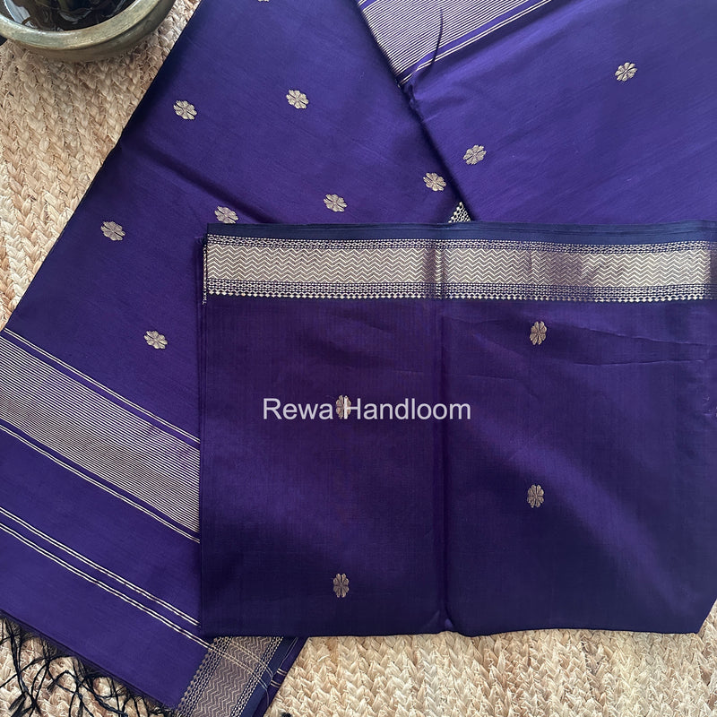 Maheshwari Dark Purple Aami Butti Saree SBT00103