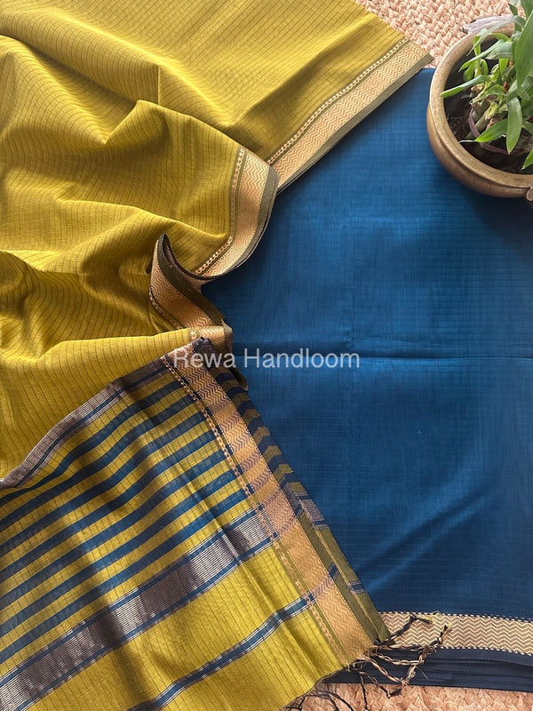 Maheshwari Zari Border Dress Material