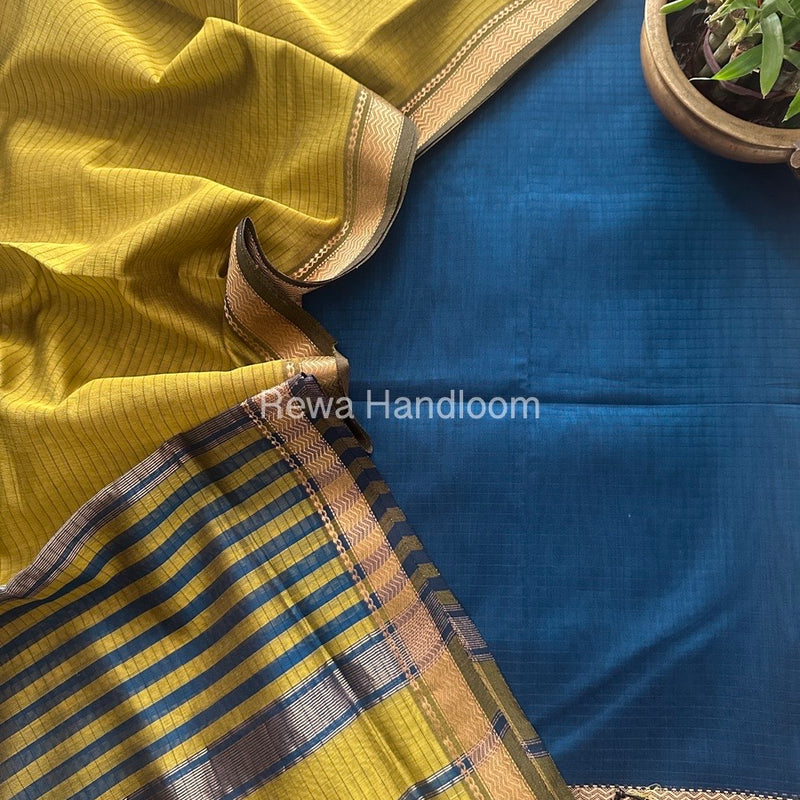 Maheshwari Zari Border Dress Material