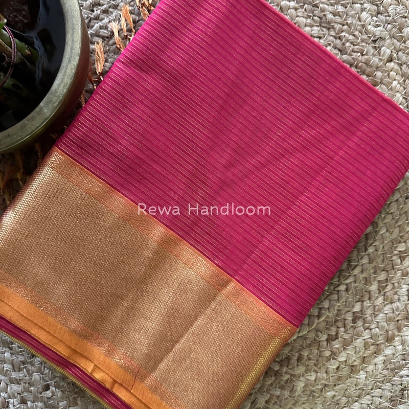Exclusive Maheshwari Rani Pink Tissue Silk Saree ZTS0111