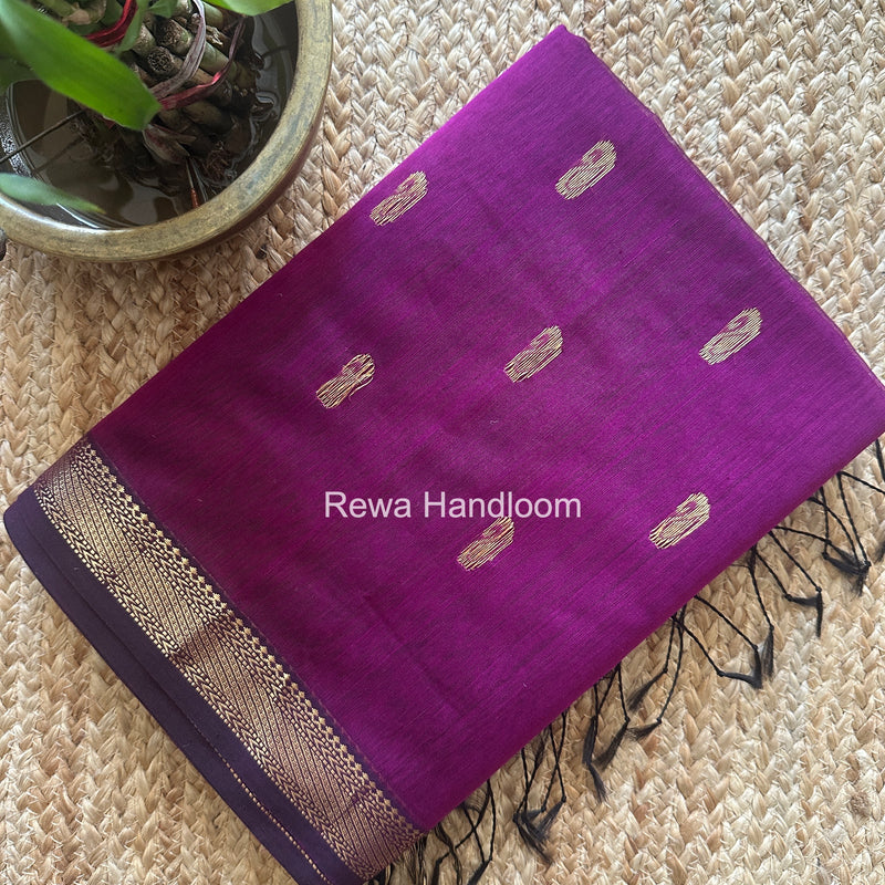 Maheshwari Purple Aami Butti Saree SBT00111