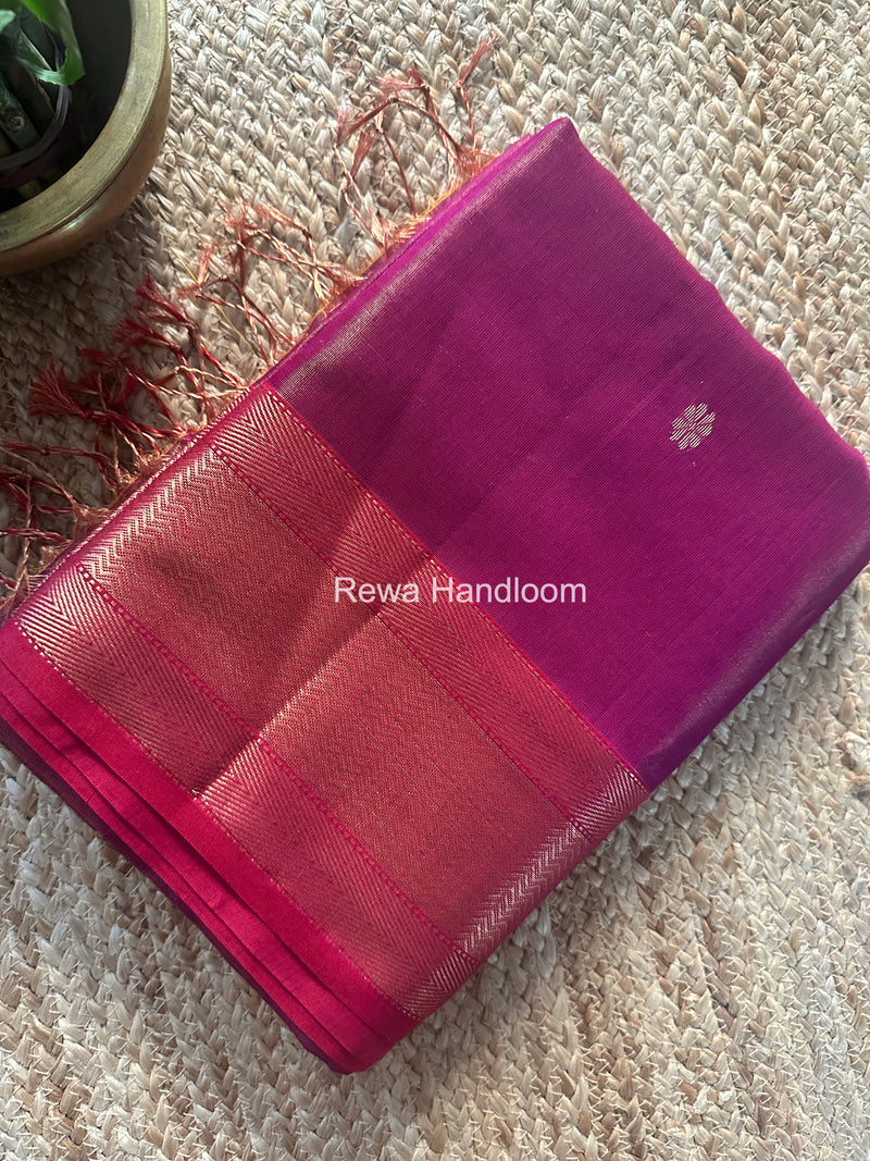 Maheshwari Magenta Tissue Butti Saree TBBS0106