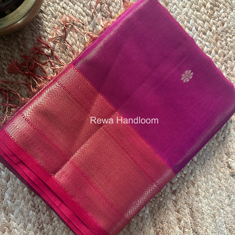 Maheshwari Magenta Tissue Butti Saree TBBS0106
