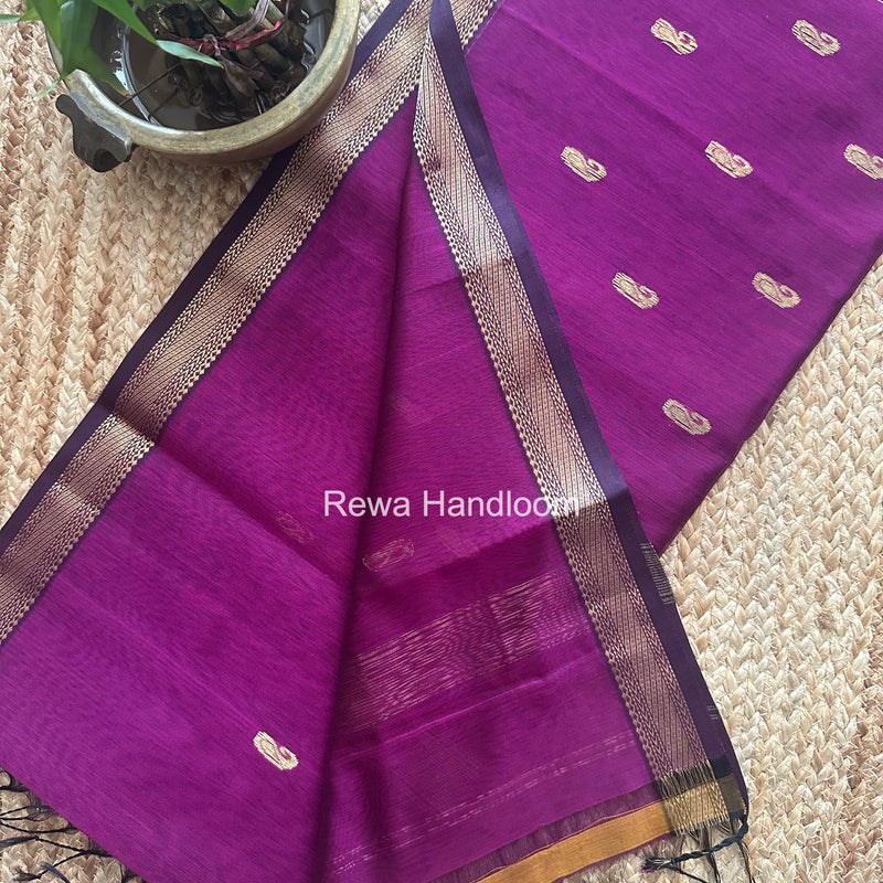 Maheshwari Purple Aami Butti Saree SBT00111