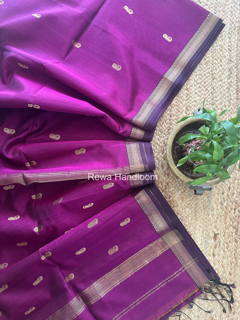 Maheshwari Purple Aami Butti Saree SBT00111