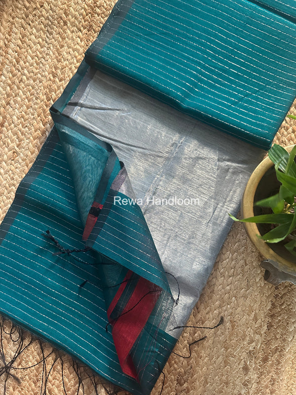 Maheshwari Silver Tissue Lining Saree