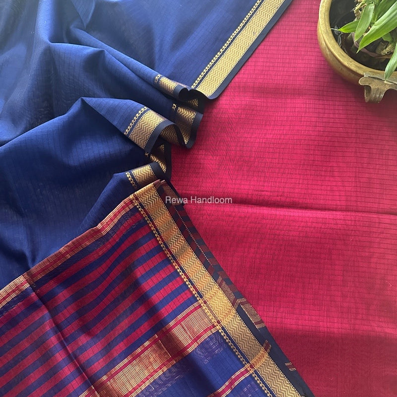 Maheshwari Zari Border Dress Material