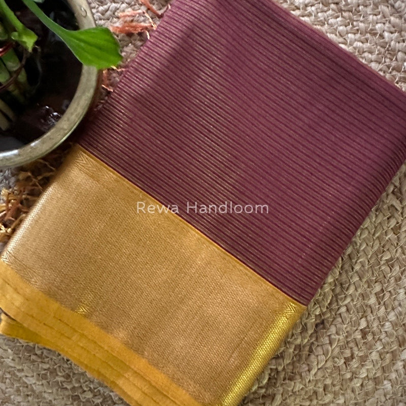 Exclusive Maheshwari Magenta Tissue Silk Saree ZTS0116