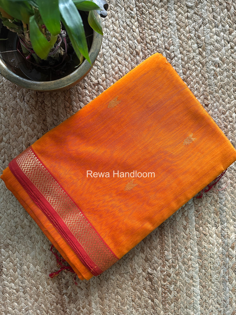 Maheshwari Orange Aami Butti Saree SBT00109