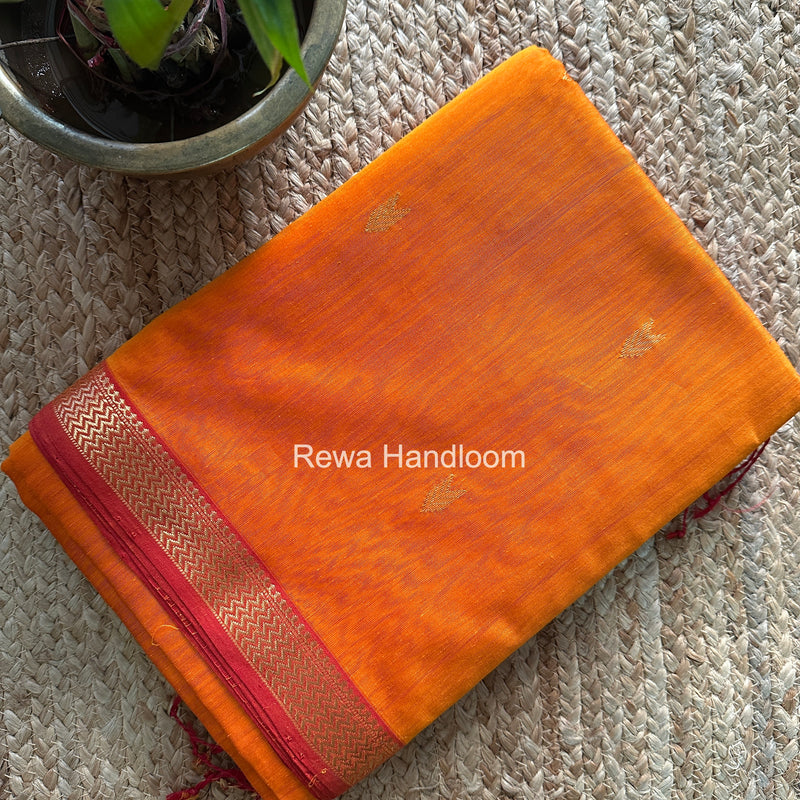 Maheshwari Orange Aami Butti Saree SBT00109