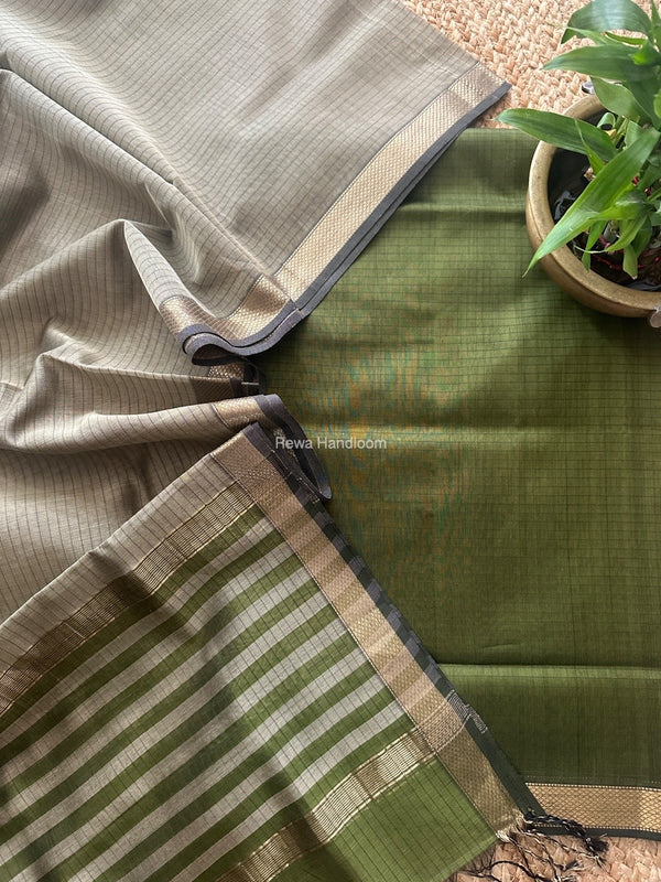 Maheshwari Zari Border Dress Material