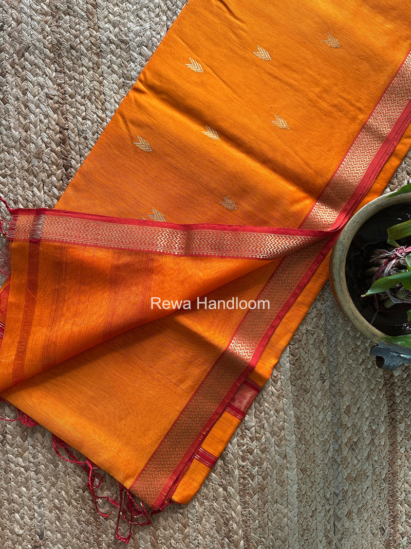 Maheshwari Orange Aami Butti Saree SBT00109