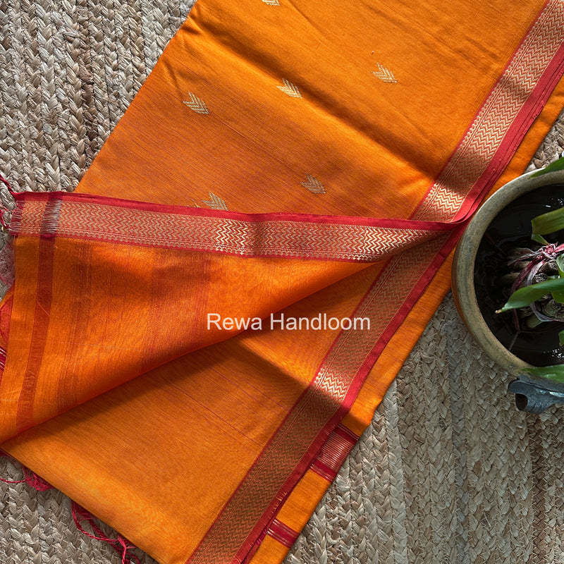 Maheshwari Orange Aami Butti Saree SBT00109