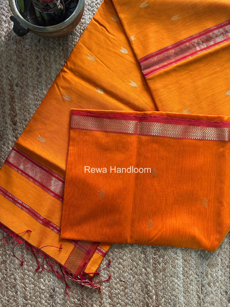 Maheshwari Orange Aami Butti Saree SBT00109