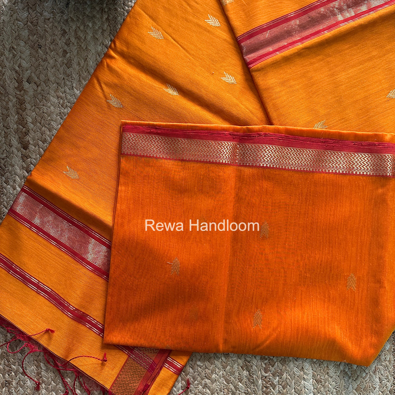 Maheshwari Orange Aami Butti Saree SBT00109
