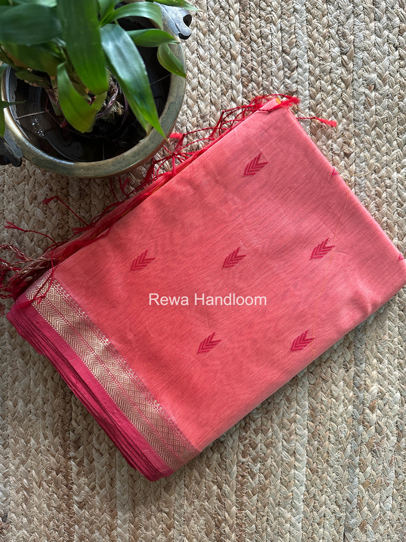 Maheshwari Pink Aami Butti Saree SBT00108