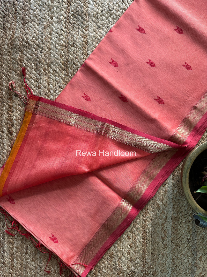 Maheshwari Pink Aami Butti Saree SBT00108