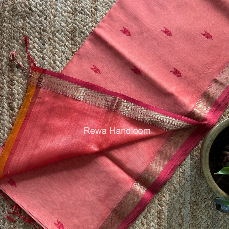 Maheshwari Pink Aami Butti Saree SBT00108
