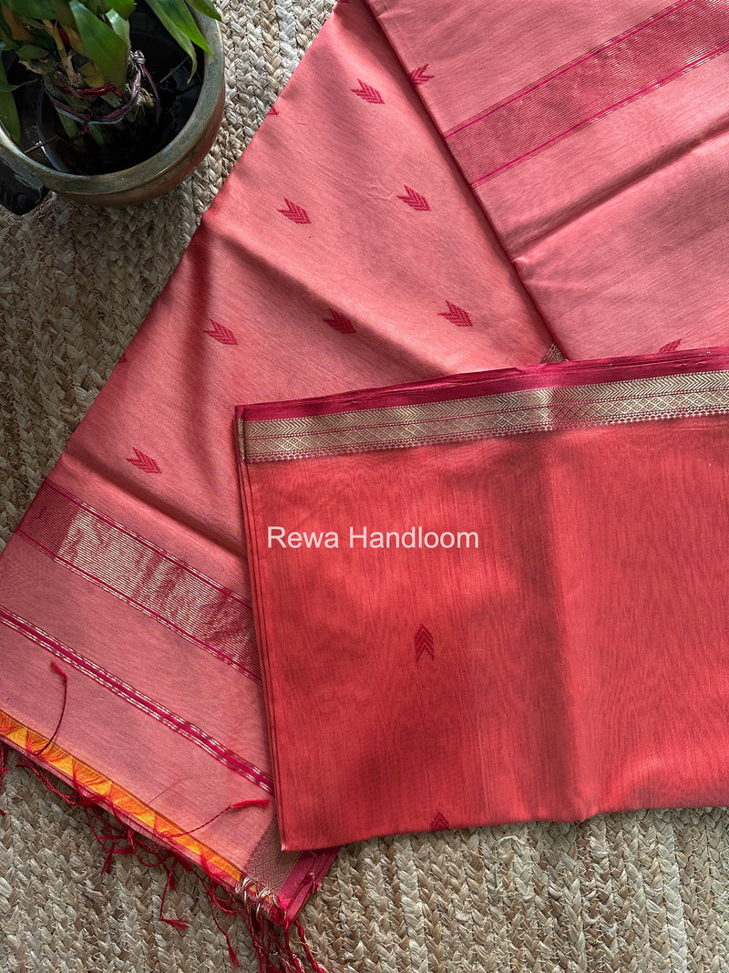 Maheshwari Pink Aami Butti Saree SBT00108