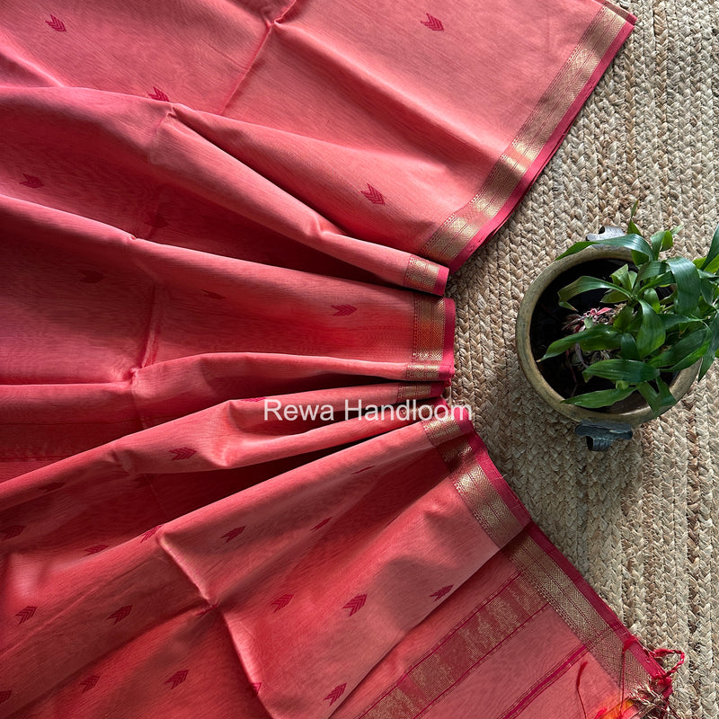 Maheshwari Pink Aami Butti Saree SBT00108