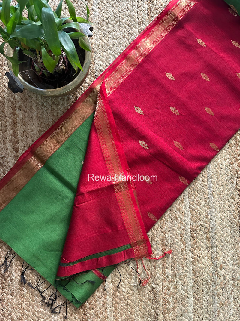 Maheshwari Green Aami Butti Saree SBT00117