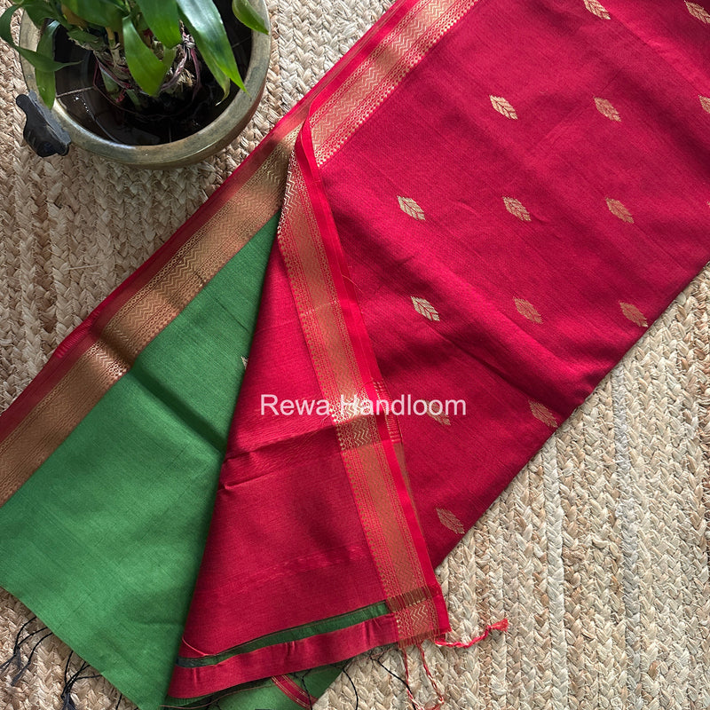 Maheshwari Green Aami Butti Saree SBT00117