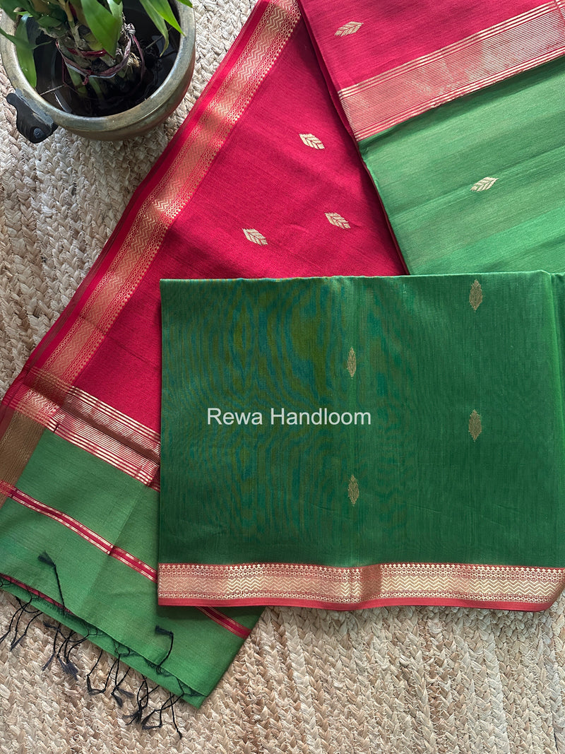 Maheshwari Green Aami Butti Saree SBT00117